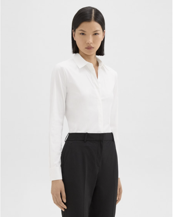 Theory Good Cotton Fitted Shirt | Premium Fashion Girona