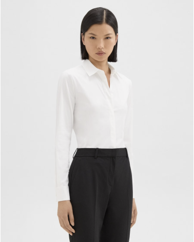 Camisa entallada Good Cotton de Theory | Moda premium Girona