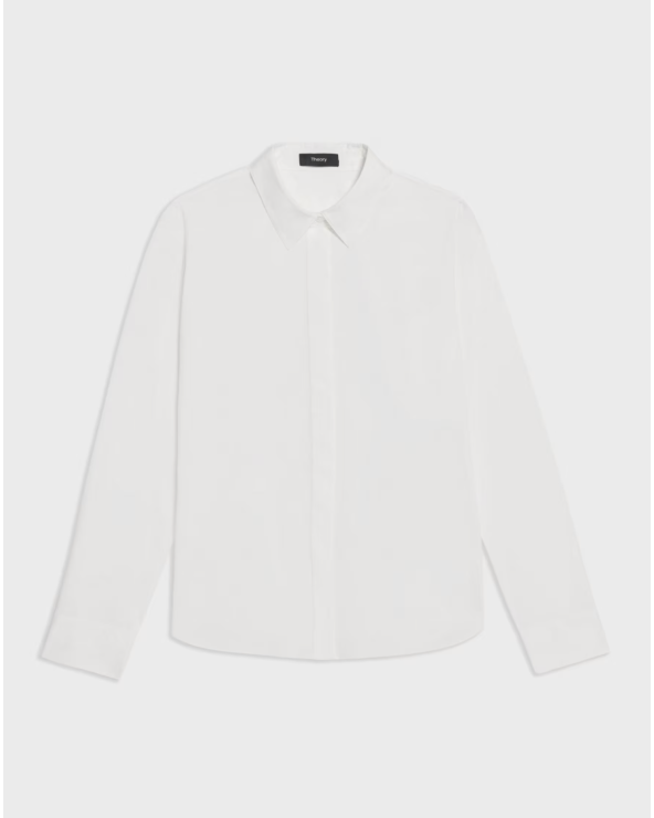 Camisa entallada Good Cotton de Theory | Moda premium Girona