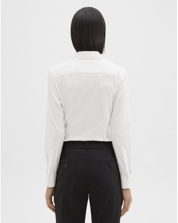 Camisa entallada Good Cotton de Theory | Moda premium Girona