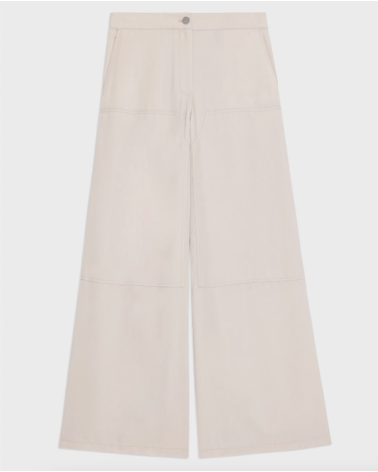 Wide-Leg Carpenter Pant in Fluid Twill