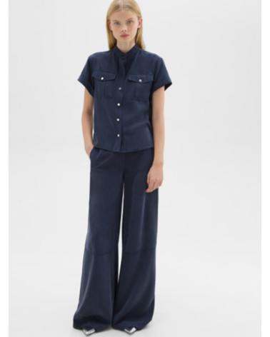 Wide-Leg Carpenter Pant in Fluid Twill