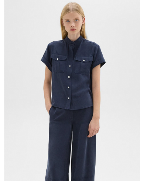 Wide-Leg Carpenter Pant in Fluid Twill