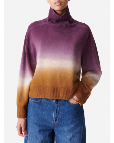 Cropped merino wool sweater