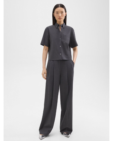 DBL PLEAT PANT TRACEABLE WOOL