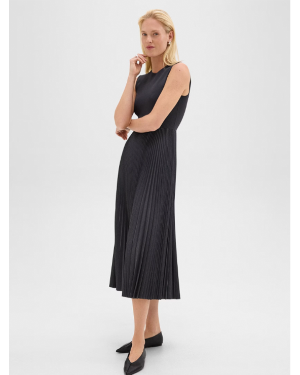 CREW SL PLEATED DRESS