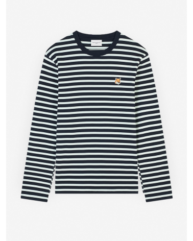 Camiseta rayas hombre blancas y azul marino Maison Kitsuné
