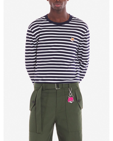 Camiseta rayas hombre blancas y azul marino Maison Kitsuné