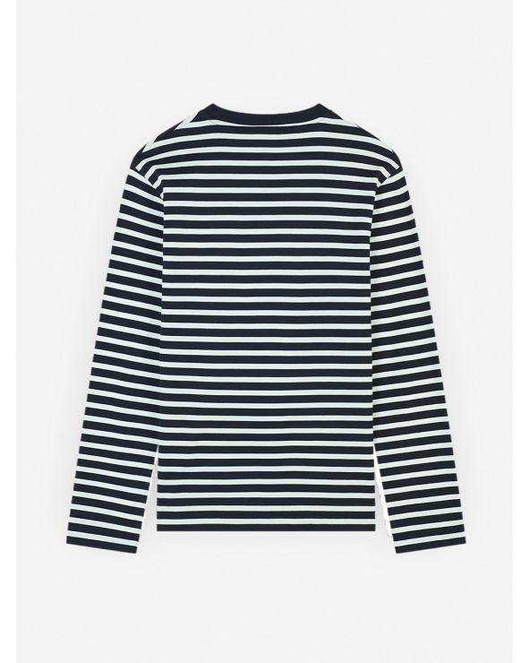 Camiseta rayas hombre blancas y azul marino Maison Kitsuné