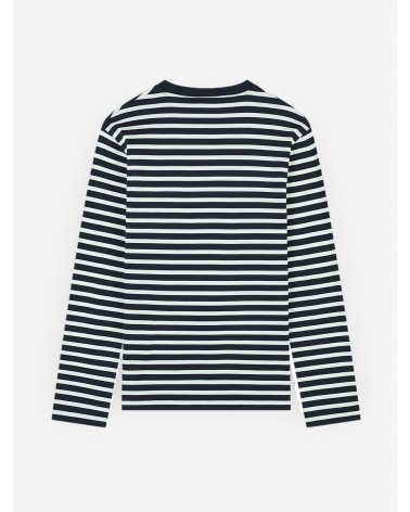 Camiseta rayas hombre blancas y azul marino Maison Kitsuné
