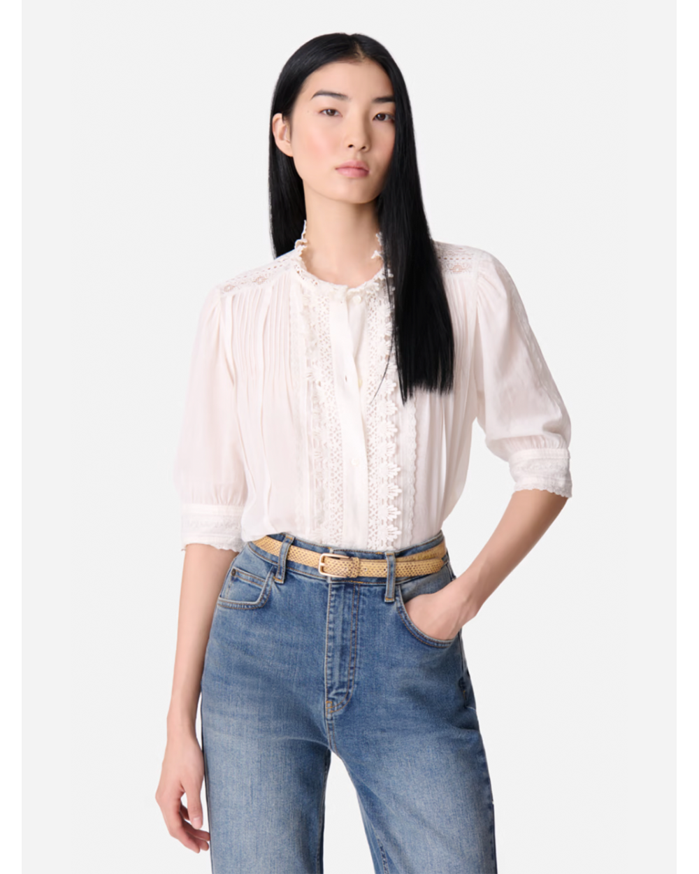 Buy boho blouse white Vanessa Bruno Girona Platja d'Aro