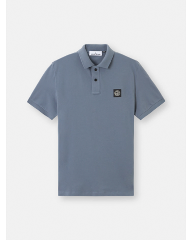 Stretch Piqué Polo with Stone Island Logo