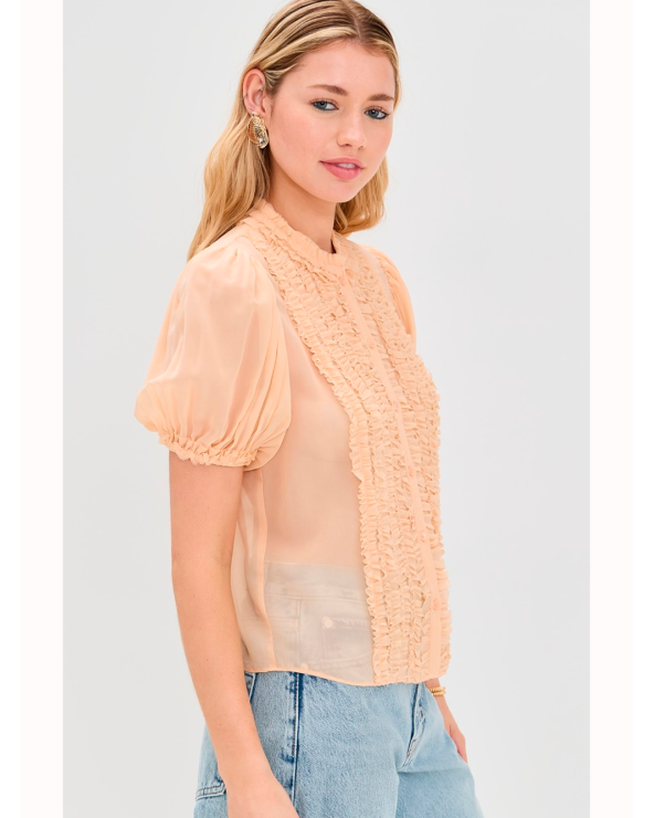 Blusa Adira transparente de seda | Ulla Johnson Girona Platja d'Aro