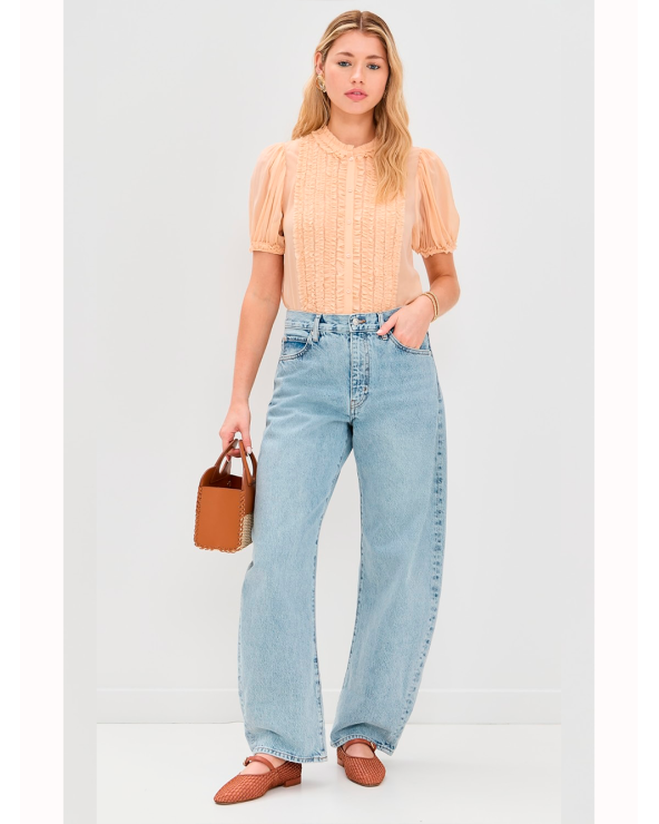 Blusa Adira transparente de seda | Ulla Johnson Girona Platja d'Aro