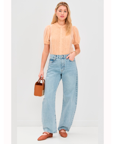 Blusa Adira transparente de seda | Ulla Johnson Girona Platja d'Aro