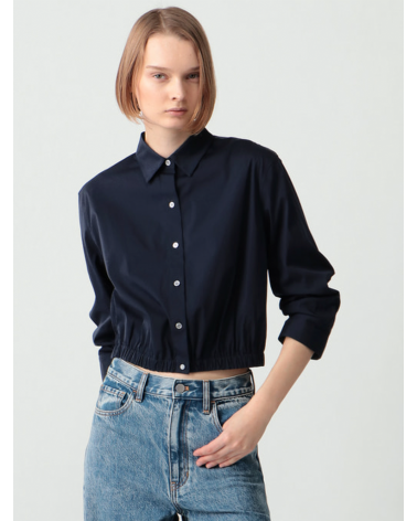 FIXED SLV CROPPED SHIRT