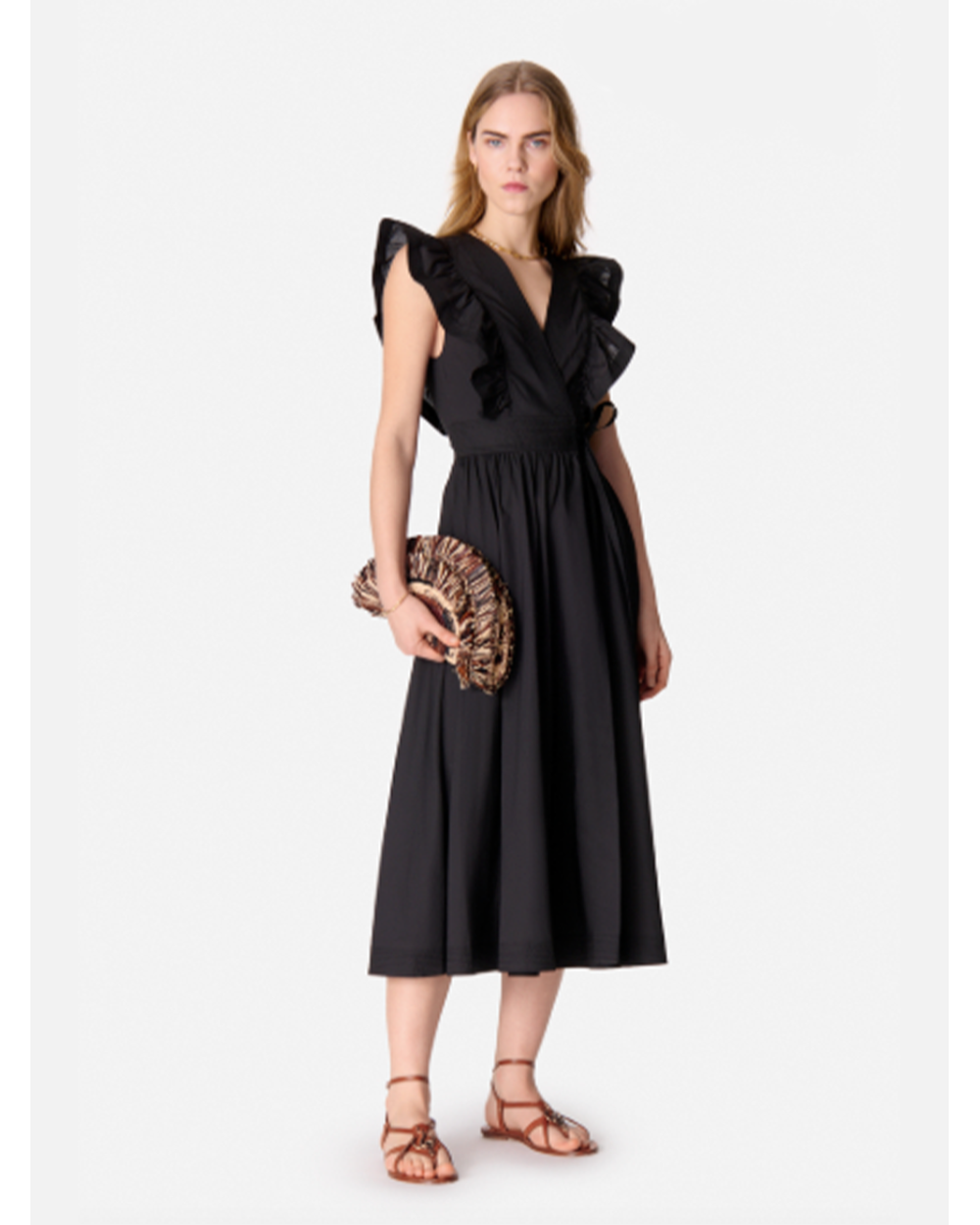 Cotton lyocell black dress | Vanessa Bruno Platja d'Aro