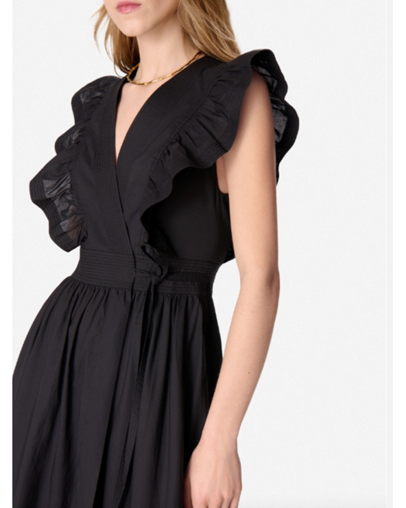 Cotton lyocell black dress | Vanessa Bruno Platja d'Aro