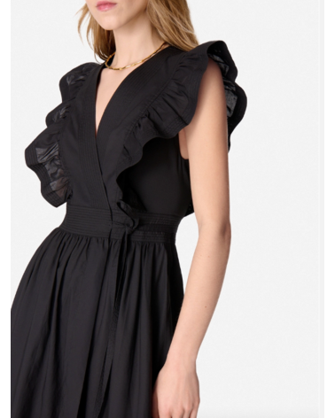 Cotton lyocell black dress | Vanessa Bruno Platja d'Aro