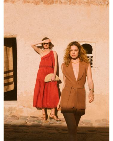 Asymmetrical red Maxi Dress | Vanessa Bruno Girona