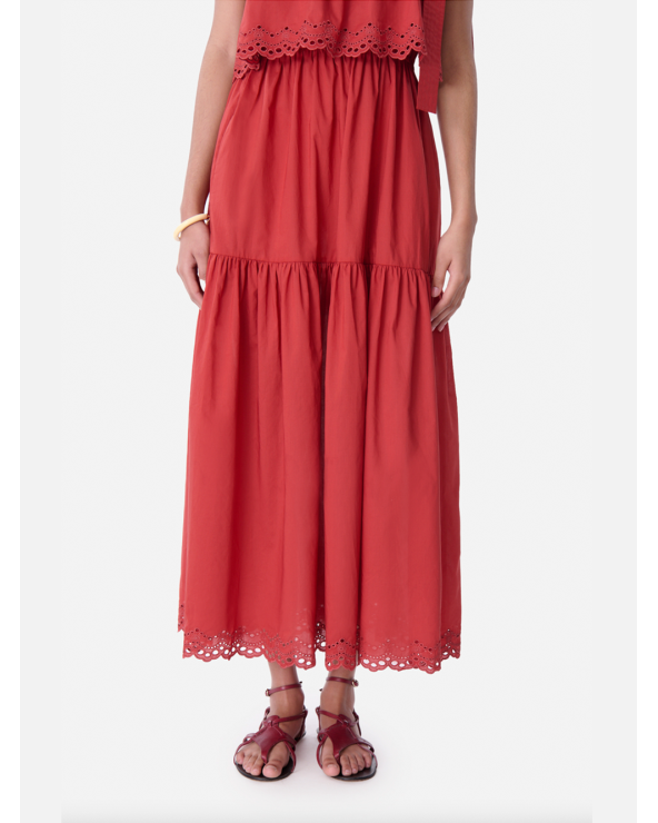 Asymmetrical red Maxi Dress | Vanessa Bruno Girona