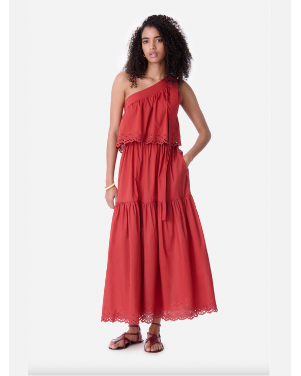 Asymmetrical red Maxi Dress | Vanessa Bruno Girona