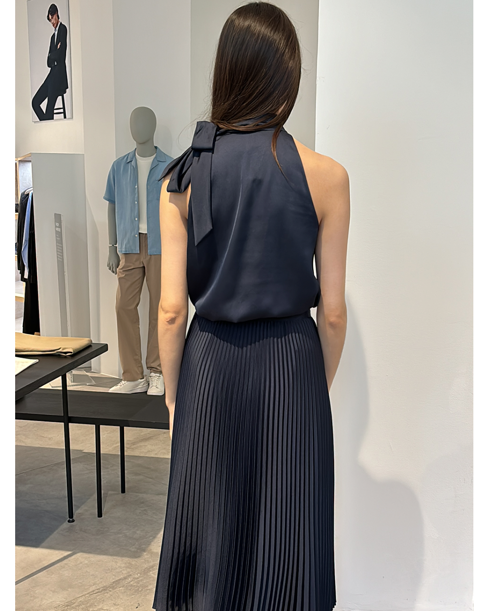 SIDE TIE SATIN TOP
