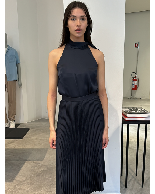 SIDE TIE SATIN TOP