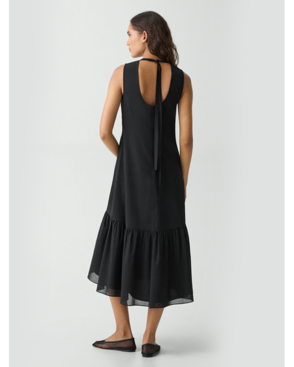 TIER TIE NK DRESS