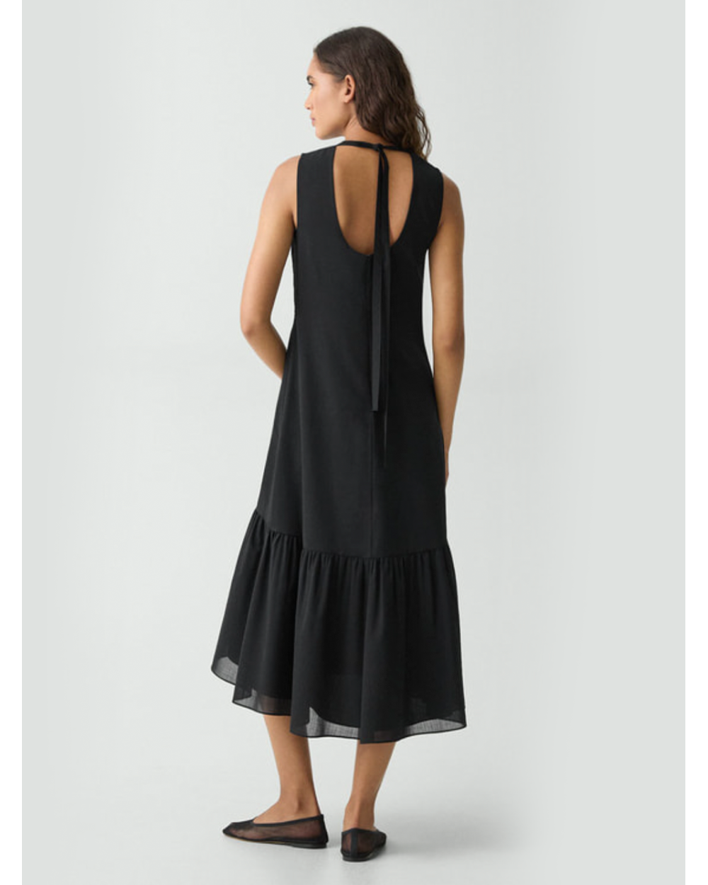 TIER TIE NK DRESS