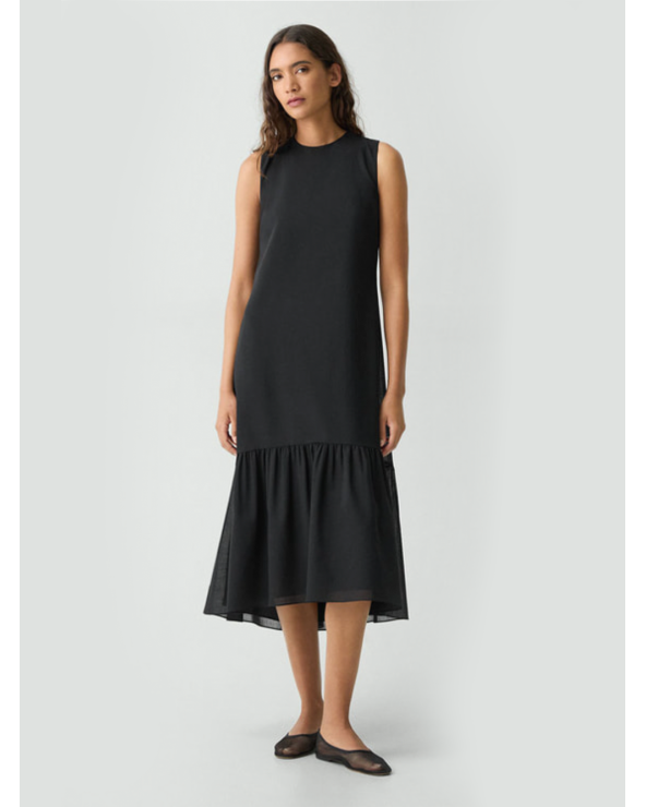 TIER TIE NK DRESS