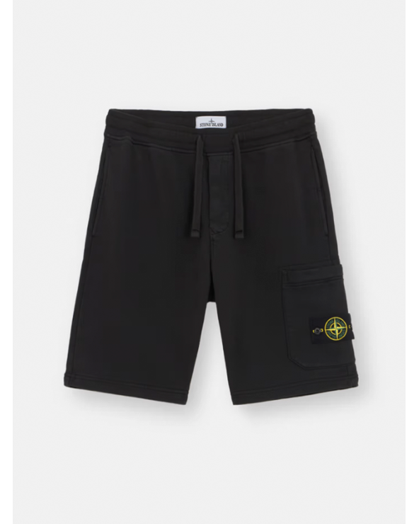 Black White Bermuda Cargo Stone Island Exclusive Girona Store