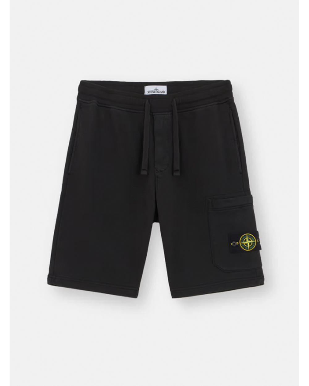 Black White Bermuda Cargo Stone Island Exclusive Girona Store