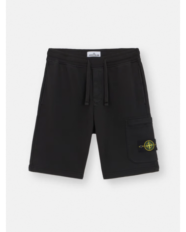 Black White Bermuda Cargo Stone Island Exclusive Girona Store