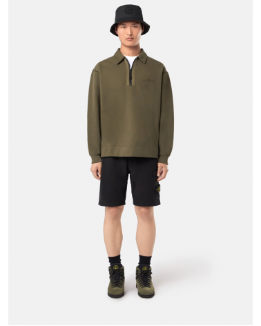 Black White Bermuda Cargo Stone Island Exclusive Girona Store