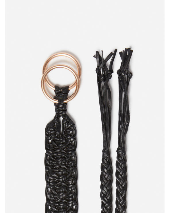 CEINTURE CUIR MACRAME