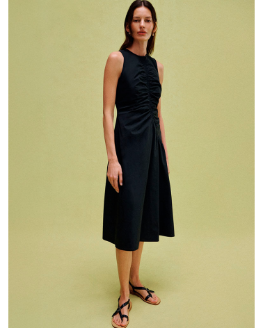 ASYM RCHD TANK DRESS SOFT L