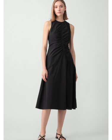 ASYM RCHD TANK DRESS SOFT L