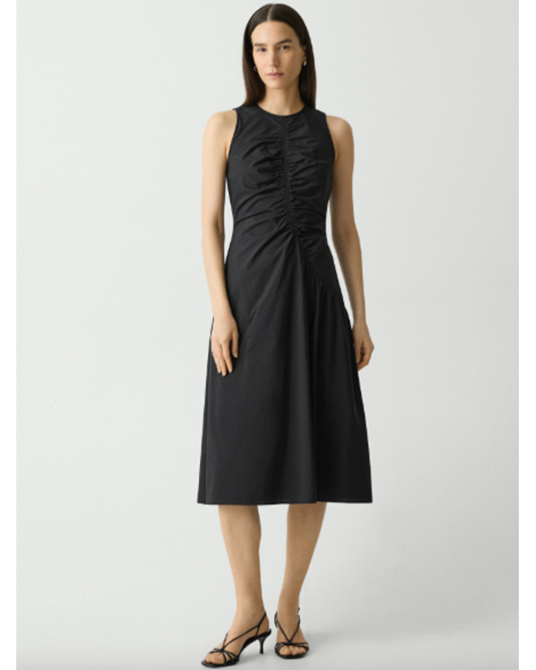 ASYM RCHD TANK DRESS SOFT L