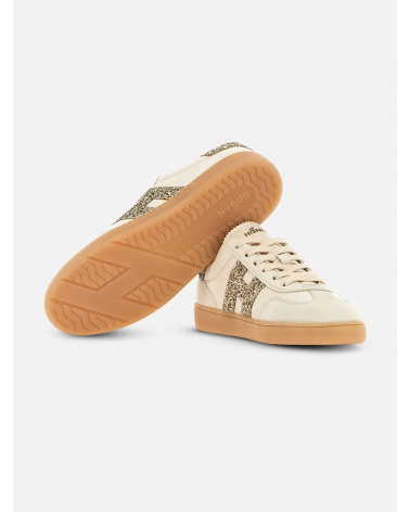 Sneaker Hogan cool donna Gold glitter