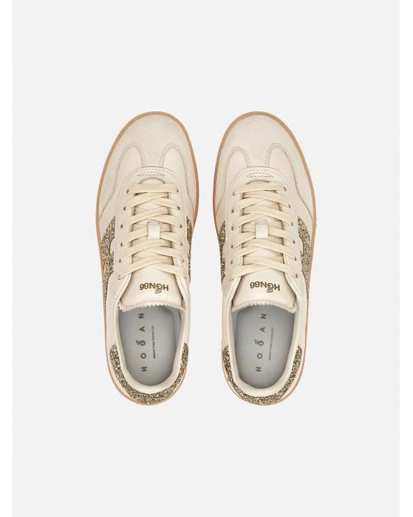 Sneaker Hogan cool donna Gold glitter