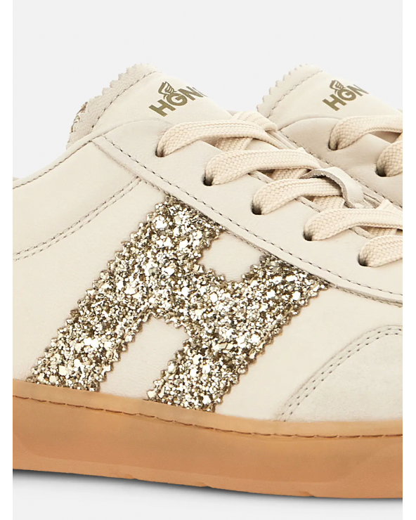 Sneaker Hogan cool donna Gold glitter
