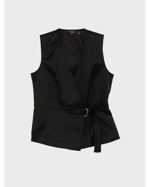 SL V WRAP TOP COTTON