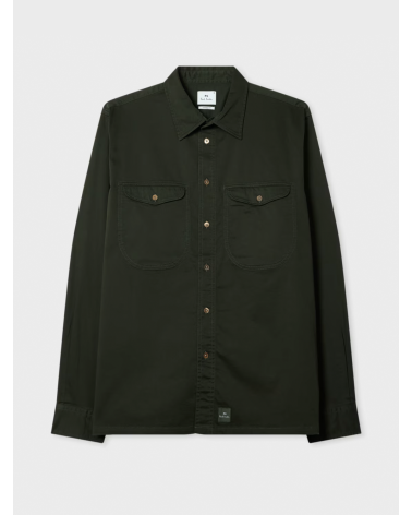Official Paul Smith Store in Girona | Men Dark green fit garment shirt