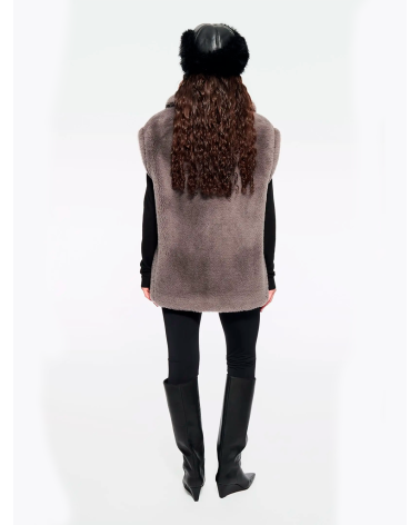 Eco fur grey vest | Stand Studio Platja d'Aro