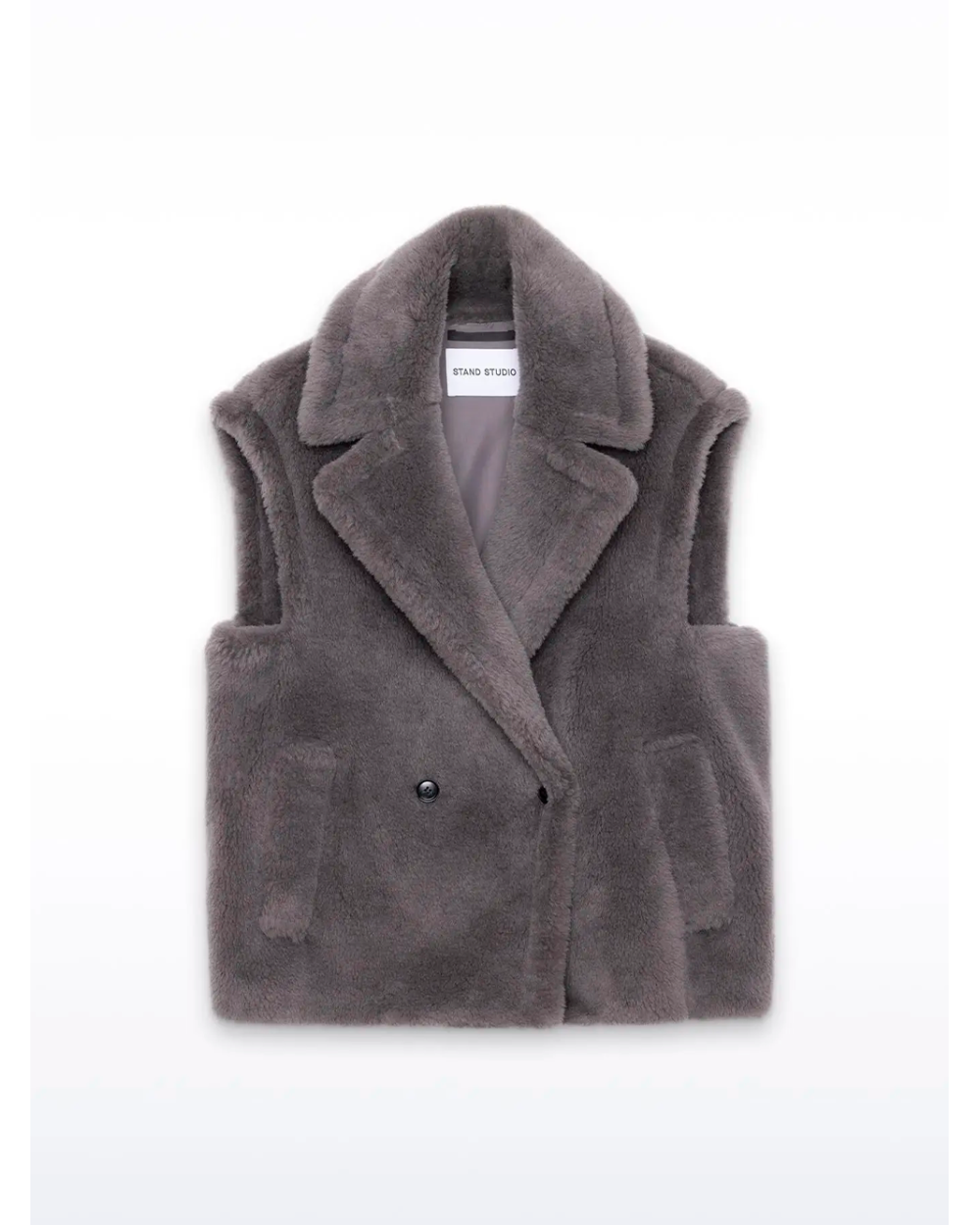 Eco fur grey vest | Stand Studio Platja d'Aro