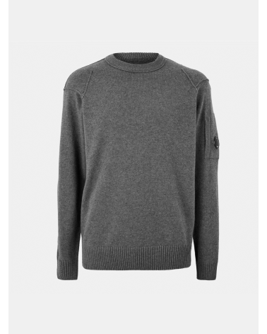 C.P. Company Gunmetal Stretch Cotton Sweater for Men | Official