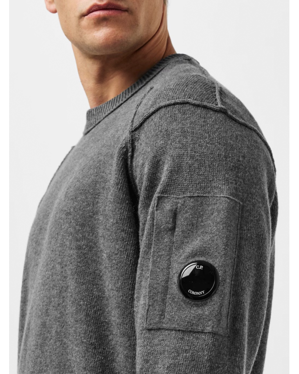 C.P. Company Gunmetal Stretch Cotton Sweater for Men | Official