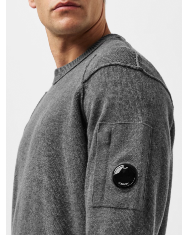 C.P. Company Gunmetal Stretch Cotton Sweater for Men | Official