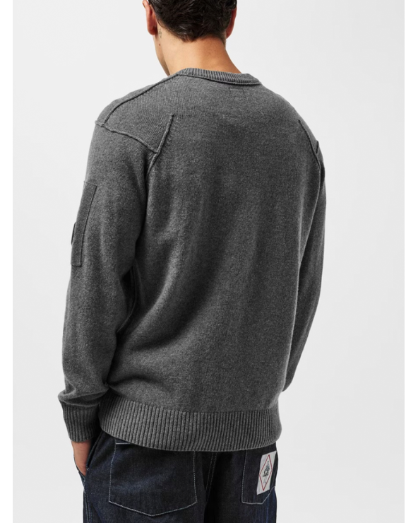 C.P. Company Gunmetal Stretch Cotton Sweater for Men | Official